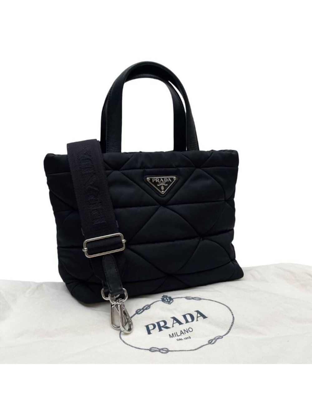 Prada Quilted 2-Way Bag Black